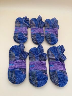 Bombas Women's Performance Gripper Hex Tec Ankle Socks Medium 6 Pairs No Tag
